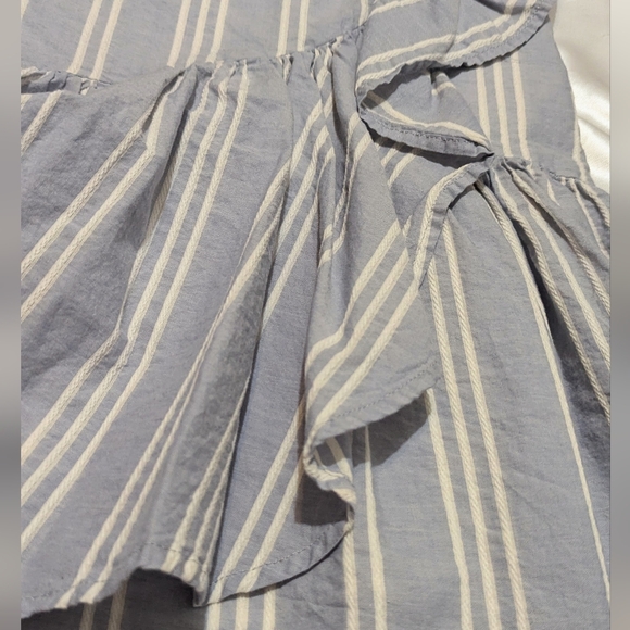 A New Day Women's Medium Blue/White Stripe Layered & Ruffled A-Line Mini Skirt - Picture 5 of 9
